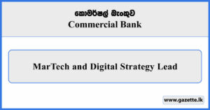 MarTech and Digital Strategy Lead - Commercial Bank Vacancies 2025