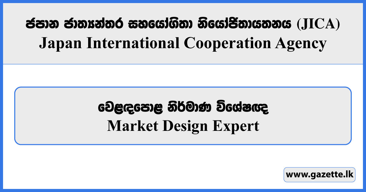 Market Design Expert - JICA Vacancies 2026