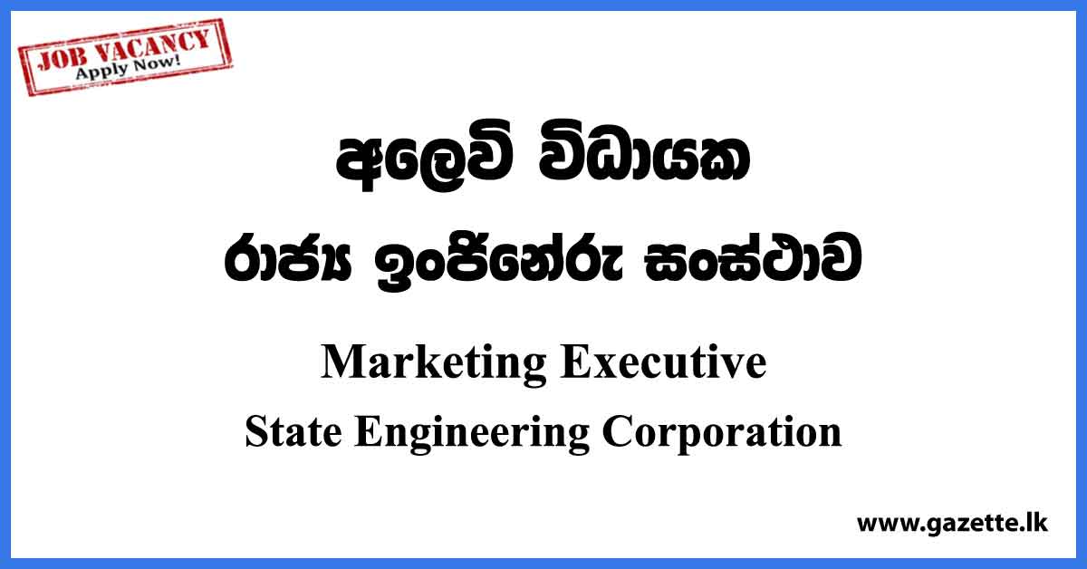 Marketing Executive - State Engineering Corporation