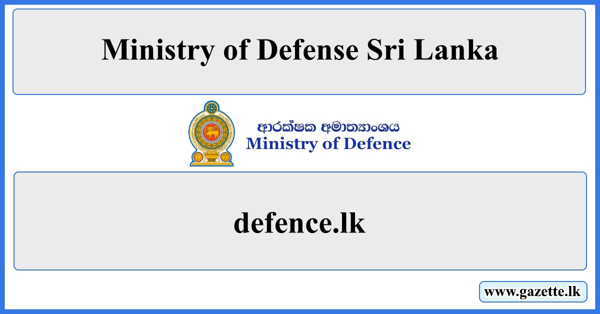 Ministry of Defense Sri Lanka - defence.lk