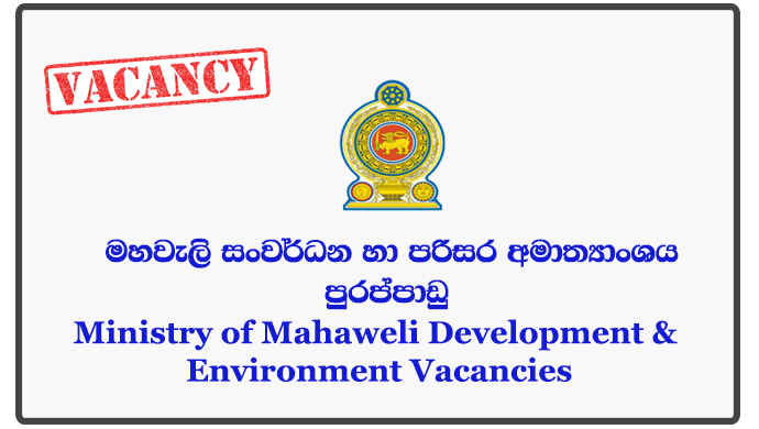 Ministry of Mahaweli Development & Environment Vacancies