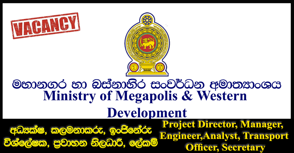 Deputy Project Director, Senior Manager, Transport Engineer/Transport System Analyst, Senior Transport Officer, Secretary- Ministry of Megapolis