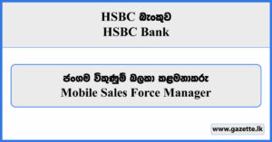 Mobile Sales Force Manager - HSBC Bank Vacancies 2024