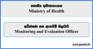 Monitoring and Evaluation Officer - Ministry of Health Job Vacancies 2023