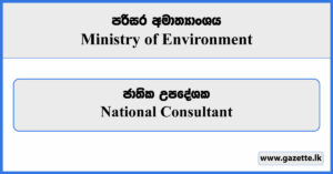 National Consultant - Ministry of Environment Vacancies 2023