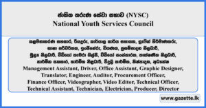 Management Assistant, Driver, Office Assistant, Graphic Designer & More Vacancies - National Youth Services Council 2026