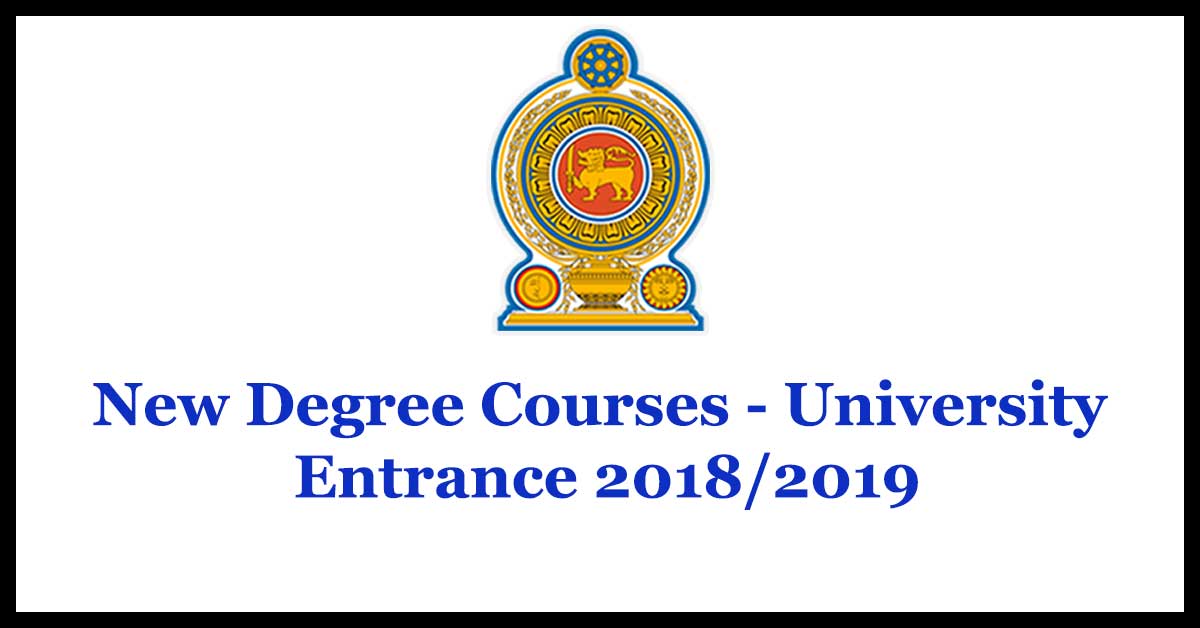 New Degree Courses - University Entrance 2018/2019
