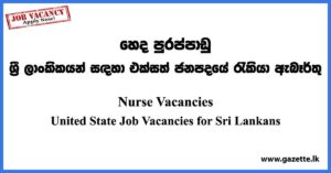 Nurse Job Vacancies - United State Job Vacancies for Sri Lankans