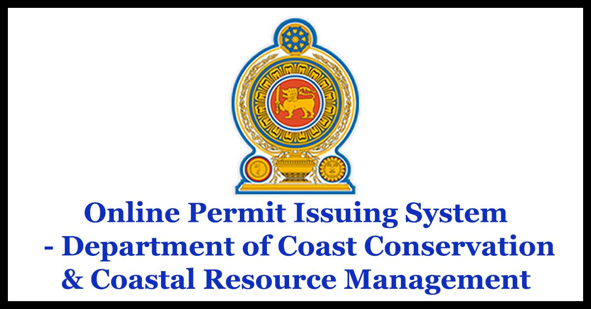 Online Permit Issuing System - Department of Coast Conservation & Coastal Resource Management