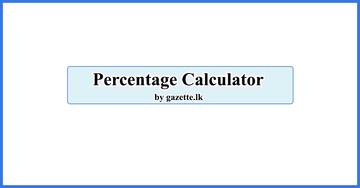 Percentage Calculator