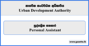 Personal Assistant - Urban Development Authority (UDA) Vacancies 2026