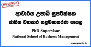 PhD Supervisor Vacancies