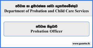 Probation Officer - Department of Probation and Child Care Services Vacancies 2026