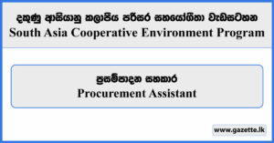 Procurement Assistant - South Asia Cooperative Environment Program Vacancies 2024