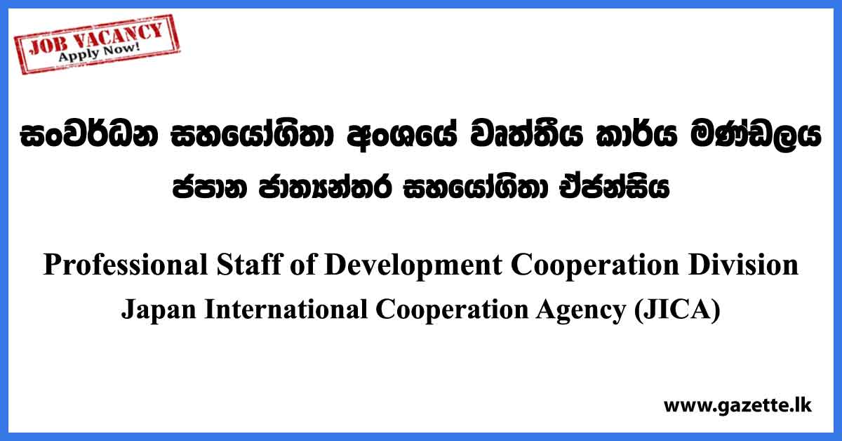Professional Staff - Japan International Cooperation Agency Vacancies 2023
