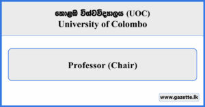 Professor (Chair) - University of Colombo Vacancies 2026