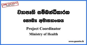 Project Coordinator (HSEP) - Ministry of Health Vacancies 2023