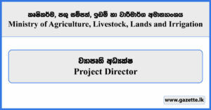 Project Director - Ministry of Agriculture, Livestock, Lands and Irrigation Vacancies 2025