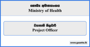 Project Officer - Ministry of Health Vacancies 2023