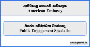 Public Engagement Specialist - American Embassy Vacancies 2024