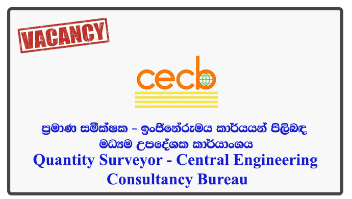 Quantity Surveyor - Central Engineering Consultancy Bureau
