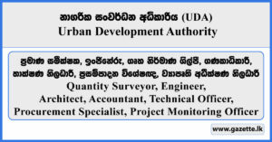 Quantity Surveyor, Engineer, Architect, Accountant, Technical Officer, Procurement Specialist, Project Monitoring Officer - UDA Vacancies 2026