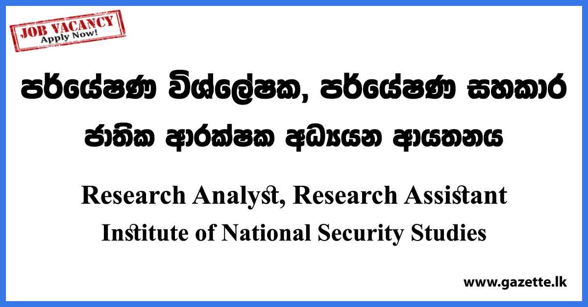 Research Analyst, Research Assistant