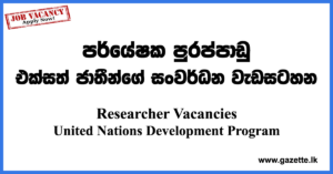 Researcher-UNDP-www.gazette.lk