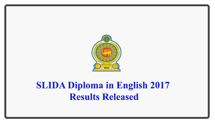 SLIDA Diploma in English 2017 Results Released