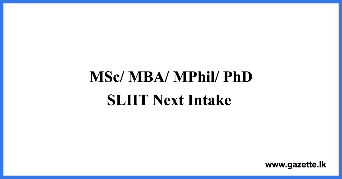 SLIIT Postgraduate Open Day January Intake