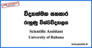 Scientific Assistant Vacancies