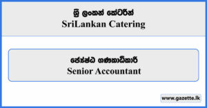 Senior Accountant - Sri Lankan Catering Vacancies 2023
