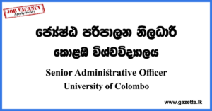 Senior Administrative Officer Vacancies