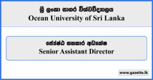 Senior Assistant Director - Ocean University of Sri Lanka Vacancies 2023