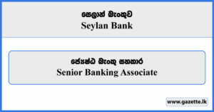 Senior Banking Associate - Seylan Bank Vacancies 2026