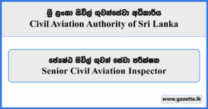 Senior Civil Aviation Inspector - Civil Aviation Authority Vacancies 2026