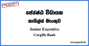 Senior Executive - Cargills Bank