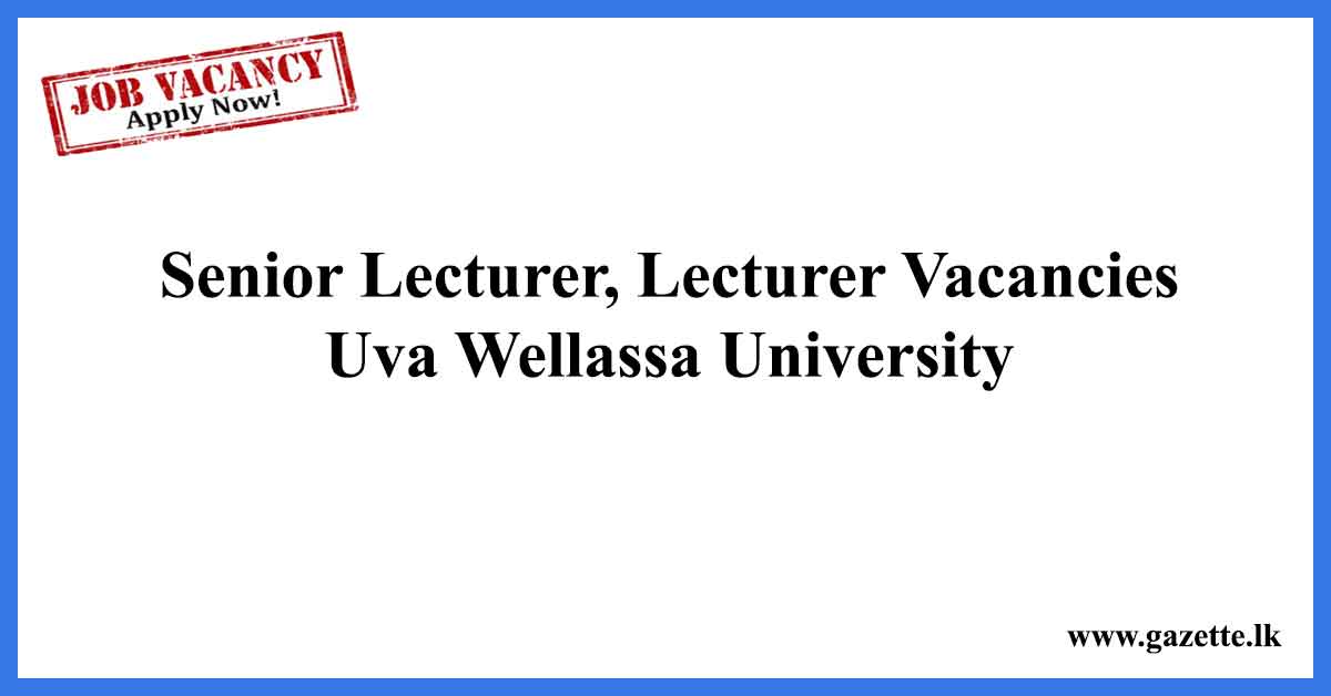 Senior-Lecturer,-Lecturer-Vacancies-Uva-Wellassa