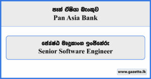 Senior Software Engineer Vacancies 2023 - Pan Asia Bank