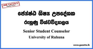 Senior Student Counselor Vacancies