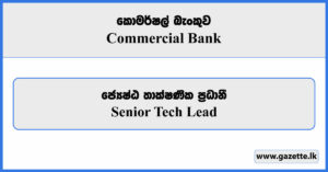 Senior Tech Lead - Commercial Bank Vacancies 2025