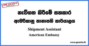 Shipment Assistant - American Embassy Vacancies 2023