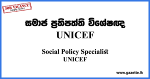Social-Policy-Specialist-UNICEF-UN-www.gazette.lk