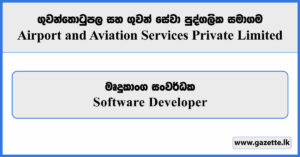 Software Developer - Airport and Aviation Services Private Limited Vacancies 2026