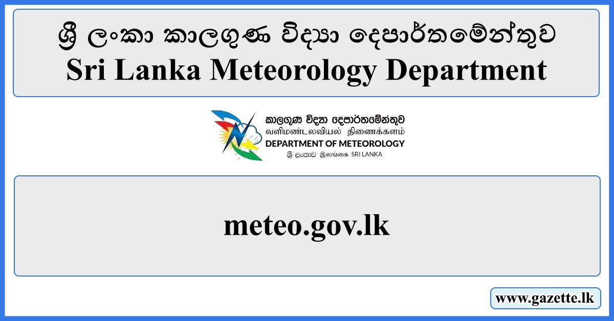 Sri Lanka Meteorology Department - meteo.gov.lk 