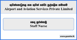 Staff Nurse - Airport and Aviation Services Private Limited Vacancies 2026