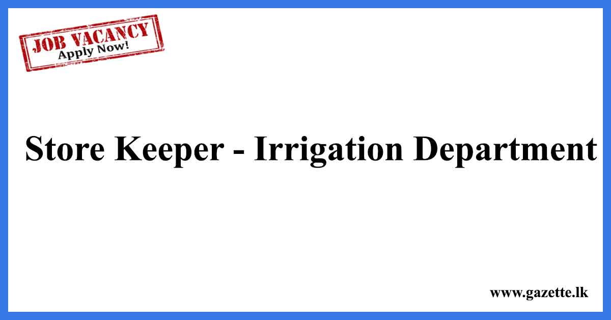 Store-Keeper-Irrigation-Department