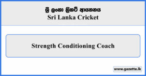 Strength Conditioning Coach - Sri Lanka Cricket Vacancies 2026