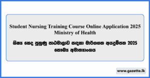 Student Nursing Training Course Online Application 2025 - Ministry of Health