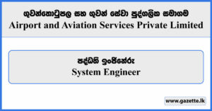 System Engineer - Airport and Aviation Services Private Limited Vacancies 2023